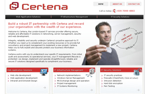 Certena IT Specialists website